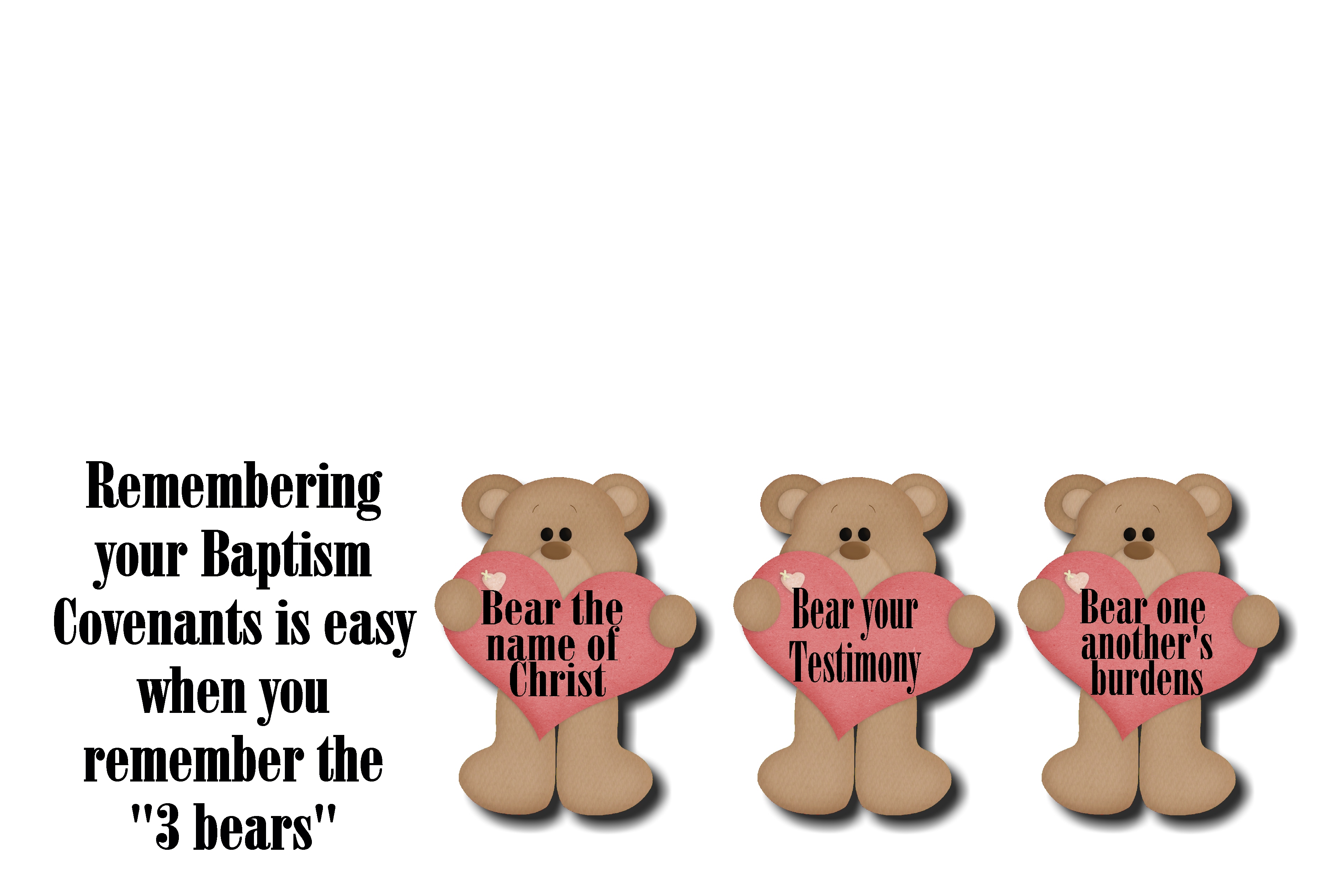 Baptism Bears Printable The Idea Door